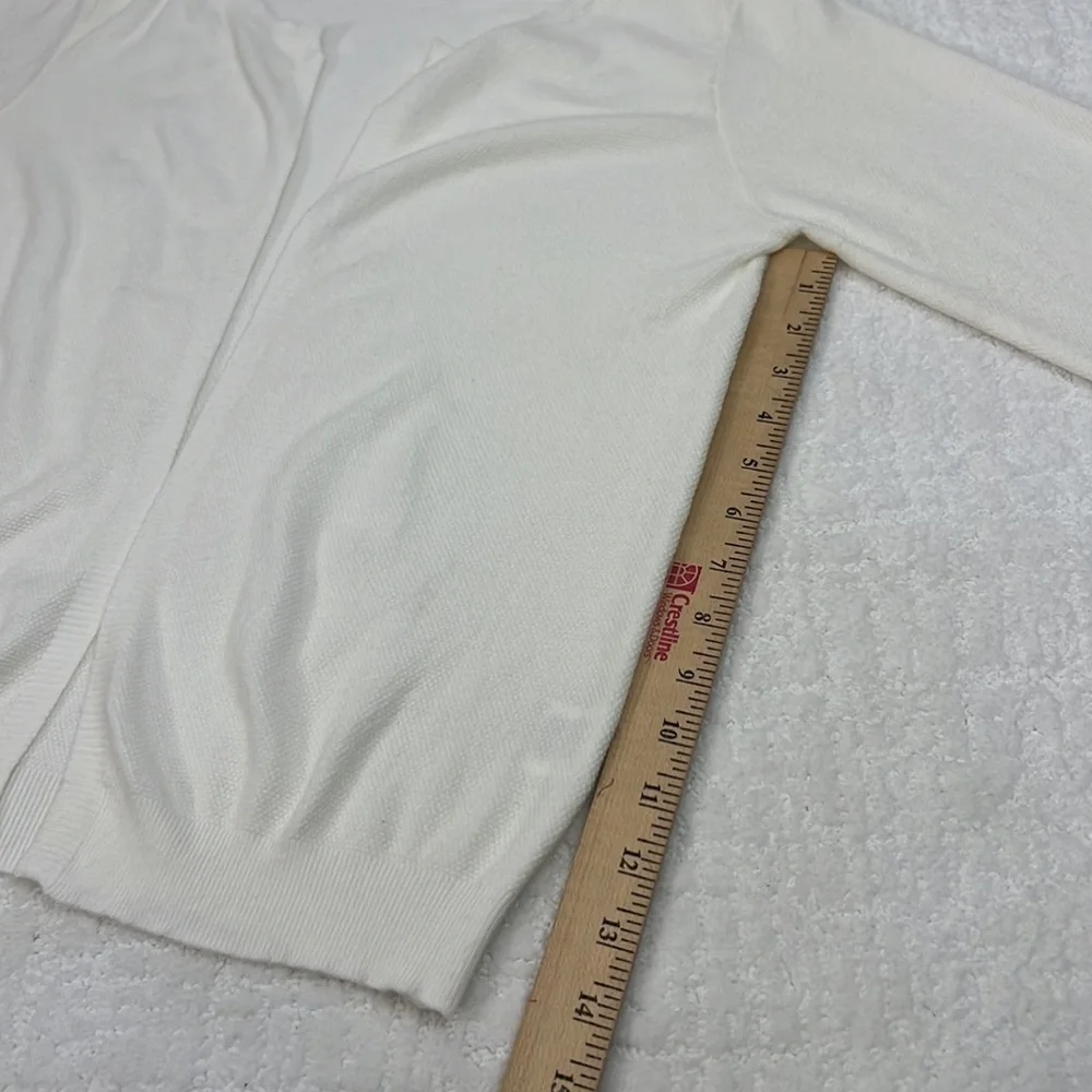 Kancy Kole ivory open front long sleeve super soft cardigan medium - Picture 12 of 12